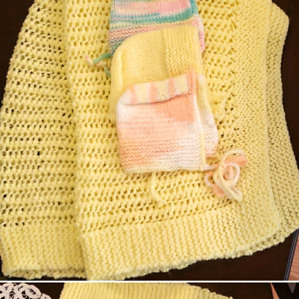 Hand crocheted baby blanket